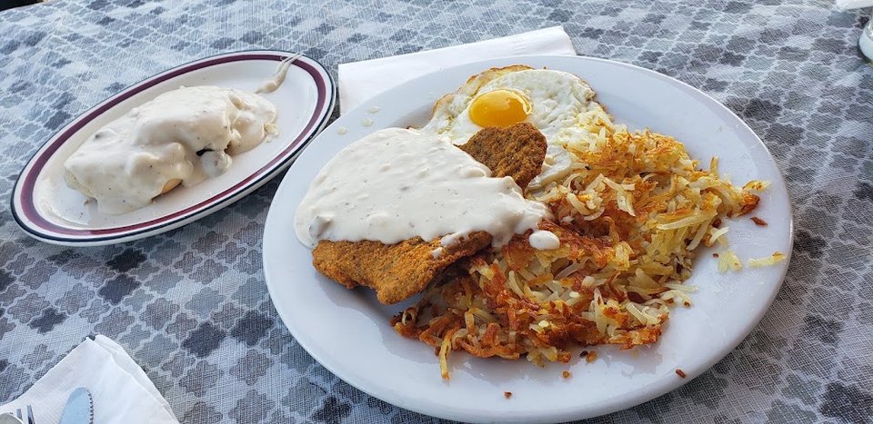 Chicken Fried Steak and Biscuit and Gravy